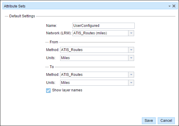 Default Settings dialog box Default Settings dialog box